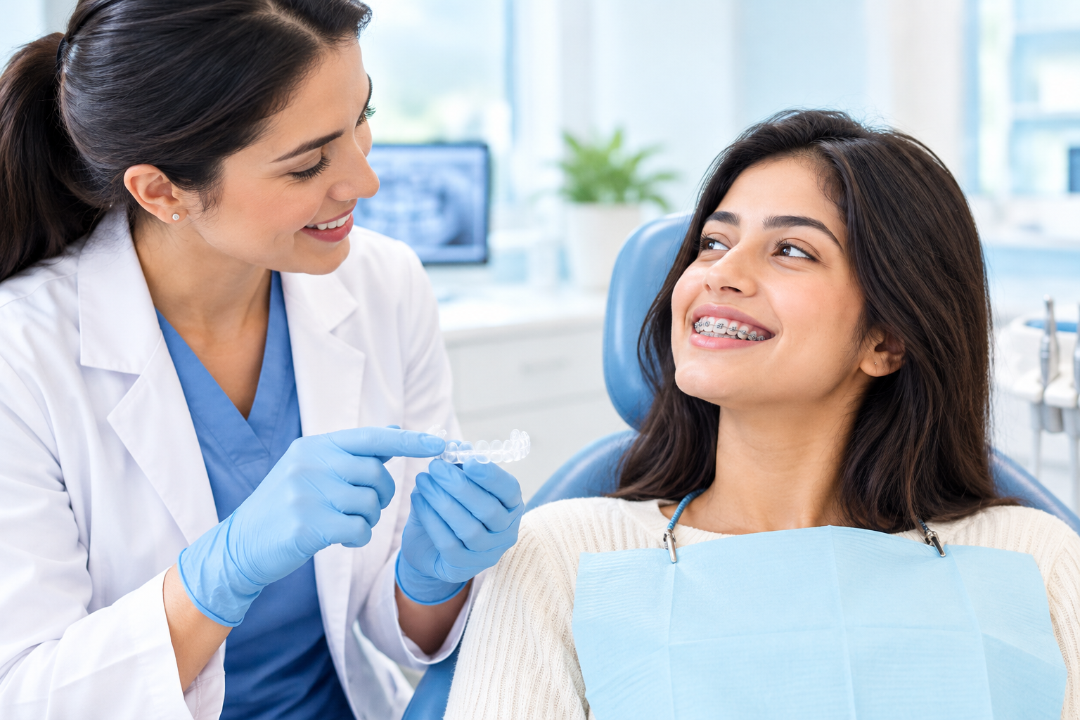 Orthodontic treatment options including metal braces, ceramic braces and clear aligners — Stomatologia Advanced Dental Care, Gottigere, Bangalore